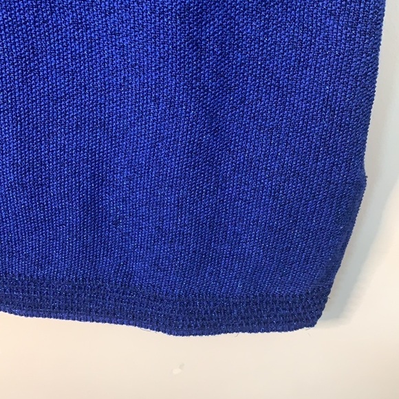 ROYAL BLUE SPARKLY SLEEVELESS TOP SIZE L - Picture 6 of 7